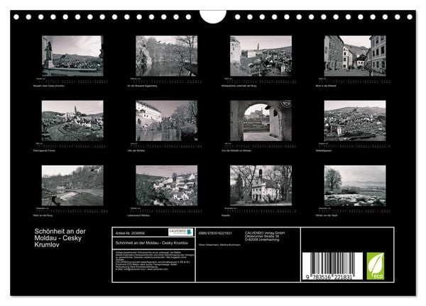 Produktbild: Sch&ouml;nheit an der Moldau - Cesky Krumlov (Wandkalender 2026 DIN A4 quer), CALVENDO Monatskalender