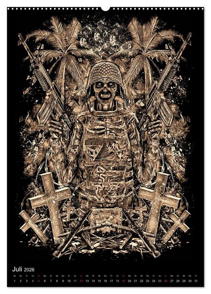 Produktbild: BLOODBOY/WAR ILLUSTRATION (hochwertiger Premium Wandkalender 2026 DIN A2 hoch), Kunstdruck in Hochglanz