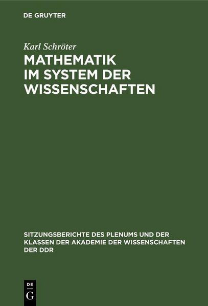 Produktbild: Mathematik im System der Wissenschaften