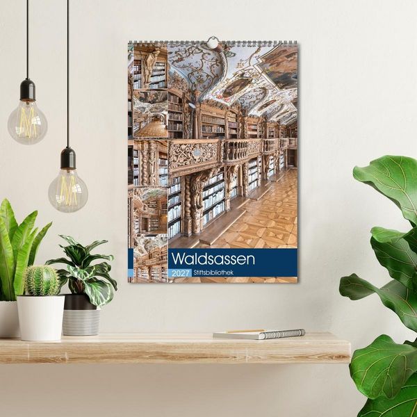 Produktbild: Waldsassen Stiftsbibliothek (Wandkalender 2027 DIN A3 hoch), CALVENDO Monatskalender
