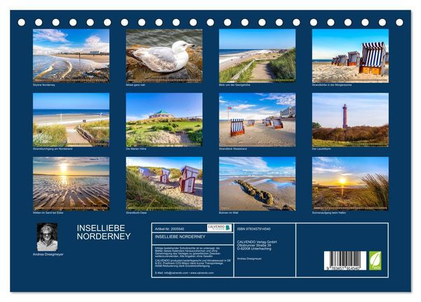 Produktbild: INSELLIEBE NORDERNEY (Tischkalender 2026 DIN A5 quer), CALVENDO Monatskalender