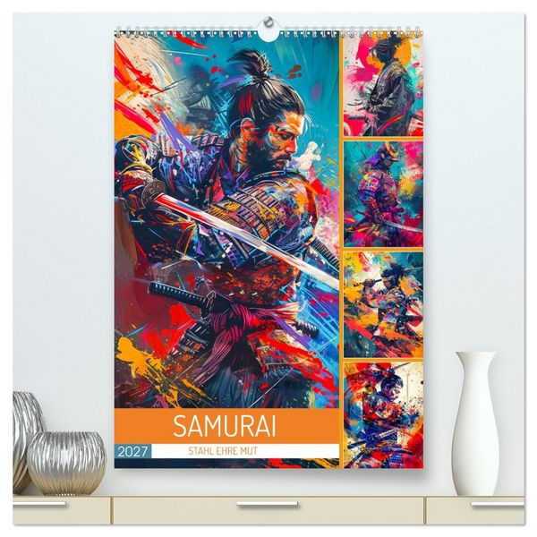 Produktbild: Samurai - Stahl Ehre Mut (hochwertiger Premium Wandkalender 2027 DIN A2 hoch), Kunstdruck in Hochglanz