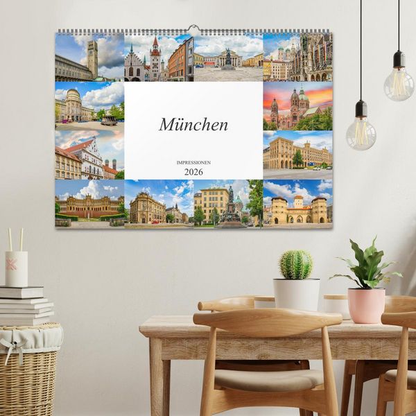 Produktbild: M&uuml;nchen Impressionen (Wandkalender 2026 DIN A2 quer), CALVENDO Monatskalender