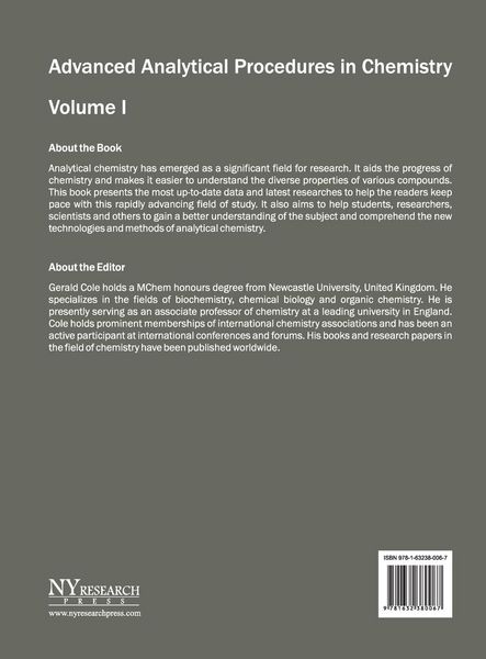 Produktbild: Advanced Analytical Procedures in Chemistry