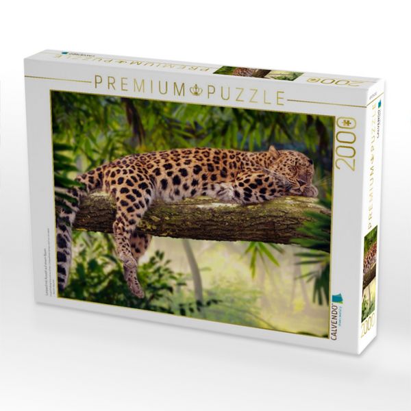 Produktbild: CALVENDO Puzzle Leopard mit Auszeit auf einem Baum | 2000 Teile Lege-Gr&ouml;&szlig;e 90x67cm Foto-Puzzle f&uuml;r gl&uuml;ckliche Stunden