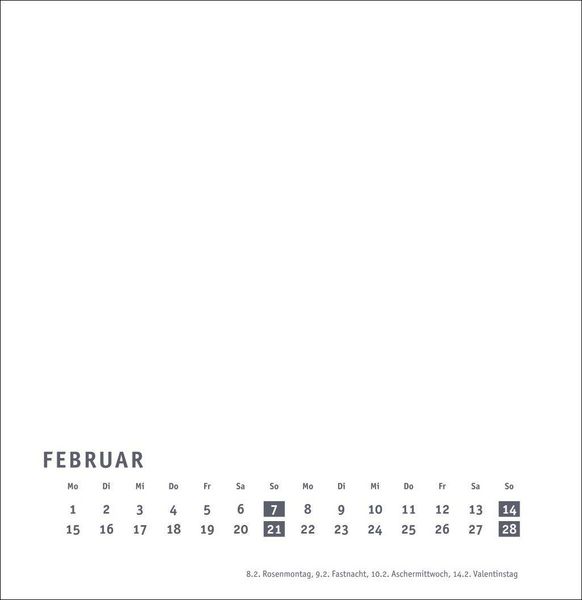 Produktbild: Premium-Bastelkalender wei&szlig; gro&szlig; 2027