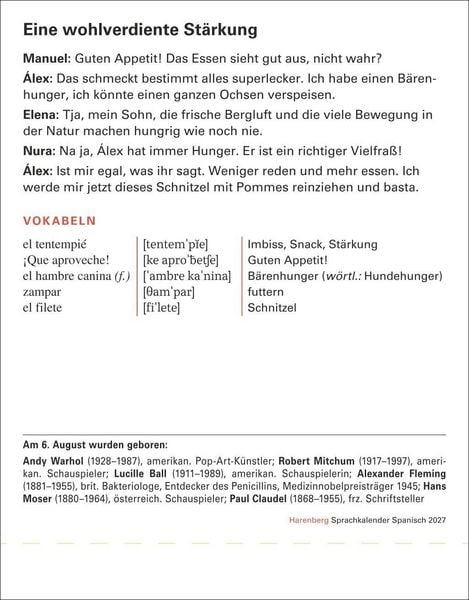 Produktbild: Spanisch Sprachkalender 2027 - Spanisch lernen leicht gemacht - Tagesabrei&szlig;kalender