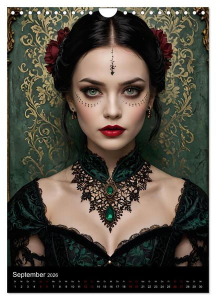Produktbild: Gothic beauties - Sch&ouml;nheiten der Nacht (Wandkalender 2026 DIN A4 hoch), CALVENDO Monatskalender
