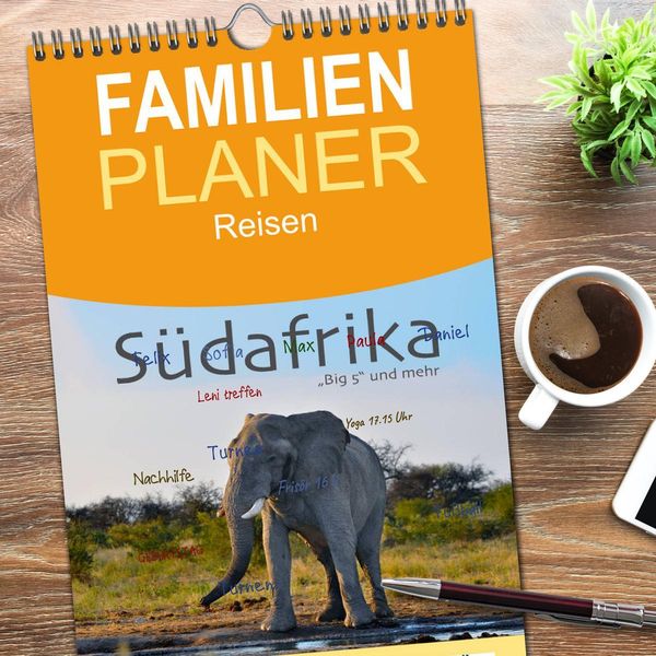 Produktbild: Familienplaner 2026 - S&uuml;dafrika - Big 5 und mehr mit 5 Spalten (Wandkalender, 21 x 45 cm) CALVENDO