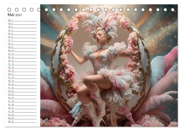 Produktbild: Burlesque Glamour (Tischkalender 2027 DIN A5 quer), CALVENDO Monatskalender