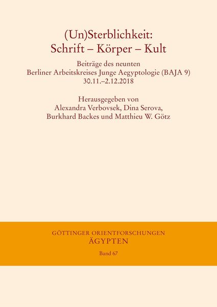 Produktbild: (Un) Sterblichkeit: Schrift - K&ouml;rper - Kult