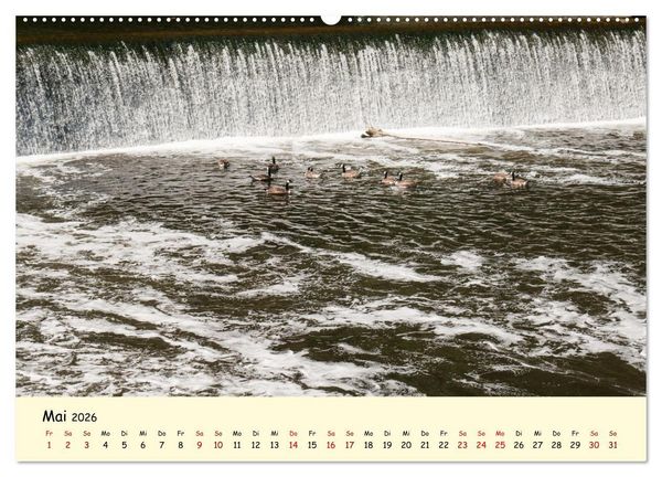 Produktbild: M&uuml;ngstener Br&uuml;cke - Landschaft rund um Solingen (hochwertiger Premium Wandkalender 2026 DIN A2 quer), Kunstdruck in Hochglanz
