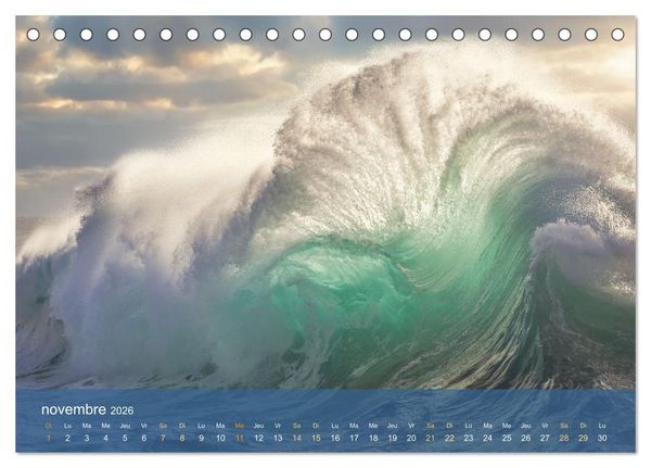 Produktbild: Dans des vagues - Le ballet &eacute;ternel de la mer (Calendrier de bureau 2026 DIN A5 vertical), CALVENDO calendrier mensuel