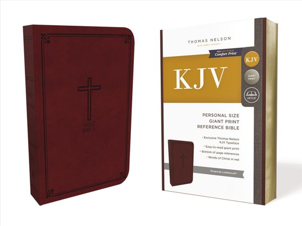 Produktbild: KJV, Reference Bible, Personal Size Giant Print, Imitation Leather, Burgundy, Red Letter Edition