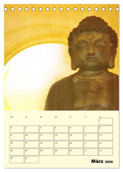 Produktbild: Buddhismus (Tischkalender 2026 DIN A5 hoch), CALVENDO Monatskalender
