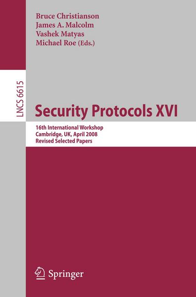 Produktbild: Security Protocols XVI