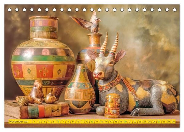 Produktbild: Afrikanische Stillleben - Der afrikanischen Kunst nachempfunden (Tischkalender 2027 DIN A5 quer), CALVENDO Monatskalender