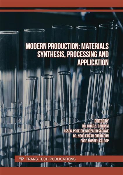 Produktbild: Modern Production: Materials Synthesis, Processing and Application