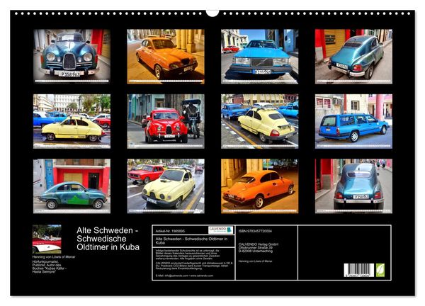 Produktbild: Alte Schweden - Schwedische Oldtimer in Kuba (Wandkalender 2026 DIN A2 quer), CALVENDO Monatskalender