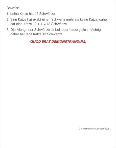 Produktbild: Der Mathematik-Kalender Tagesabrei&szlig;kalender 2025 - Nachts teile ich heimlich durch Null