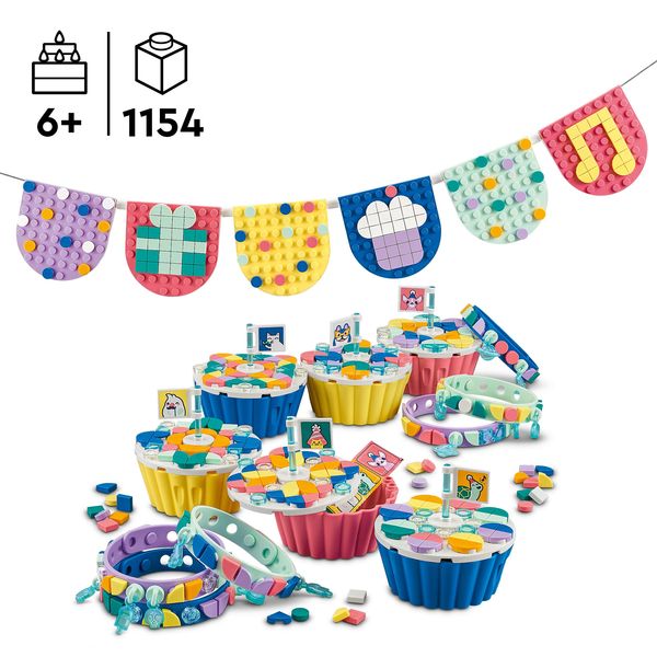 LEGO DOTS 41806 Ultimatives Partyset, zum Basteln und Deko für Kinder