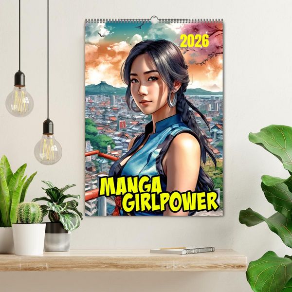 Produktbild: Manga Girlpower (Wandkalender 2026 DIN A2 hoch), CALVENDO Monatskalender