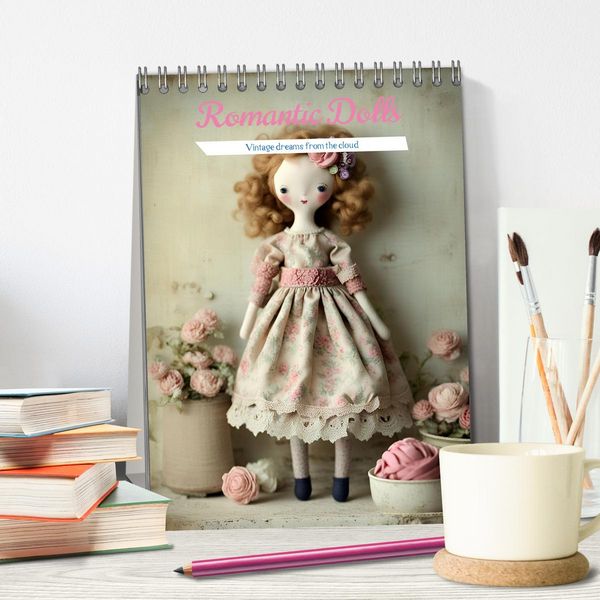 Produktbild: Romantic Dolls (Desk Calendar 2026 DIN A5 portrait), CALVENDO 12 Month DeskCalendar