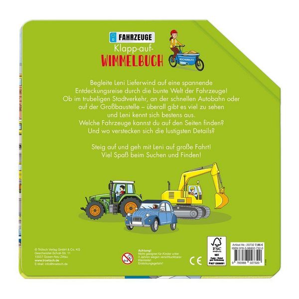 Produktbild: TR&Ouml;TSCH - Wimmelbuch Fahrzeuge Klapp-auf-Wimmelbuch| Ab 3 Jahren