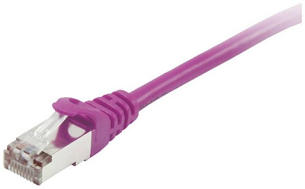 Produktbild: Equip 605551 RJ45 Patchkabel CAT 6 S/FTP 2.00m Violett vergoldete Steckkontakte 1St.