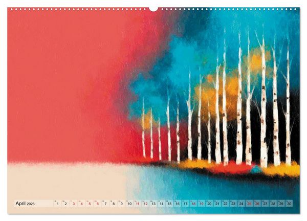 Produktbild: Wenn die Stille in Farbe tropft (Wandkalender 2026 DIN A2 quer), CALVENDO Monatskalender