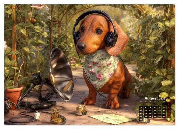 Produktbild: Die Sp&uuml;rnasen - 12 Hunde, 12 F&auml;lle, der Kinderkalender f&uuml;r Detektive (hochwertiger Premium Wandkalender 2026 DIN A2 quer), Kunstdruck in Hochglanz