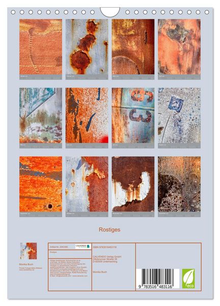 Produktbild: Rostiges (Wandkalender 2026 DIN A4 hoch), CALVENDO Monatskalender