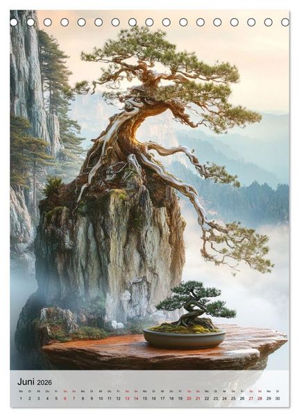 Produktbild: Die stille Kraft des Bonsai (Tischkalender 2026 DIN A5 hoch), CALVENDO Monatskalender