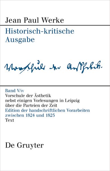 Produktbild: Vorschule der Aesthetik