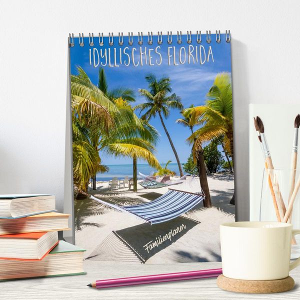 Produktbild: Idyllisches Florida / Familienplaner (Tischkalender 2026 DIN A5 hoch), CALVENDO Monatskalender