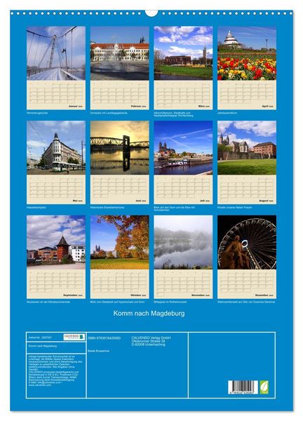 Produktbild: Komm nach Magdeburg (Wandkalender 2026 DIN A2 hoch), CALVENDO Monatskalender