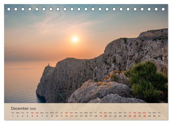 Produktbild: Mallorca - Pearl of the Mediterranean Sea (Desk Calendar 2026 DIN A5 landscape), CALVENDO 12 Month DeskCalendar