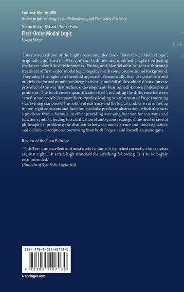 Produktbild: First-Order Modal Logic