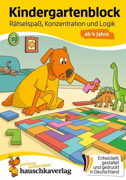 Produktbild: Kindergartenblock ab 4 Jahre - Rätsel-Spaß, Konzentration und Logik