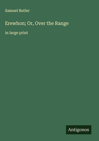Produktbild: Erewhon; Or, Over the Range