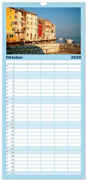 Produktbild: Familienplaner 2026 - Tr&auml;umen von Istrien mit 5 Spalten (Wandkalender, 21 x 45 cm) CALVENDO
