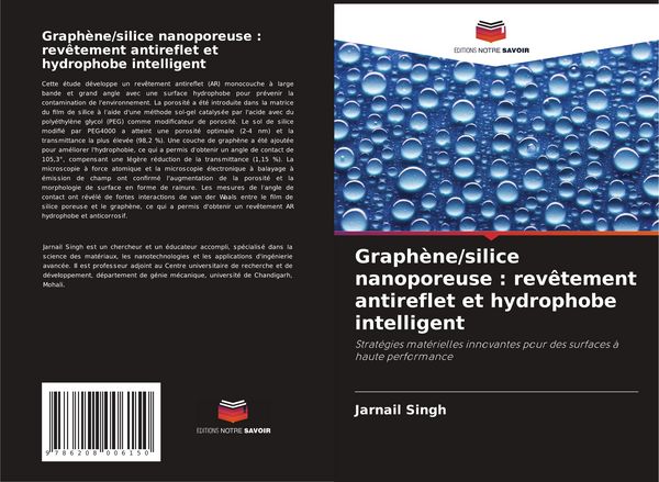 Produktbild: Graph&egrave;ne/silice nanoporeuse : rev&ecirc;tement antireflet et hydrophobe intelligent