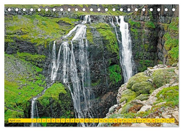 Produktbild: Islands Wasserf&auml;lle (Tischkalender 2026 DIN A5 quer), CALVENDO Monatskalender
