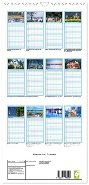 Produktbild: Familienplaner 2027 - Allensbach am Bodensee mit 5 Spalten (Wandkalender, 21 x 45 cm) CALVENDO