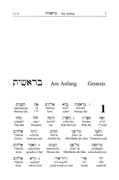 Produktbild: Interlinear&uuml;bersetzung Altes Testament, hebr.-dt., Band 1