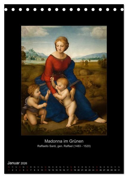 Produktbild: Jesus Christus - Das Leben Christi auf Gem&auml;lden der alten Meister (Tischkalender 2026 DIN A5 hoch), CALVENDO Monatskalender