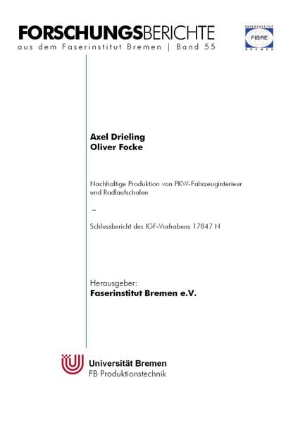 Produktbild: Nachhaltige Produktion von PKW-Fahrzeuginterieur und Radlaufschalen (NaPPF)