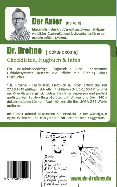 Produktbild: Dr. Drohne - Checklisten, Flugbuch & Infos