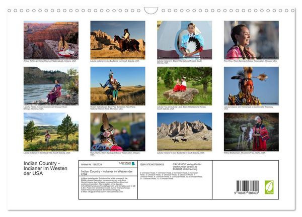 Produktbild: Indian Country - Indianer im Westen der USA (Wandkalender 2026 DIN A3 quer), CALVENDO Monatskalender
