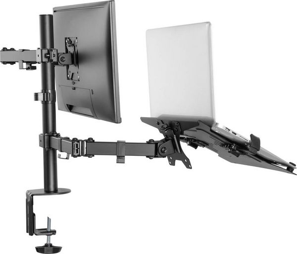 Produktbild: SpeaKa Professional Monitorhalterung SP-MM-302 2 Display(s) 33,0 cm (13") - 81,3 cm (32") Schwarz Drehbar, H&ouml;henverstellbar, Neigbar, Schwenkbar